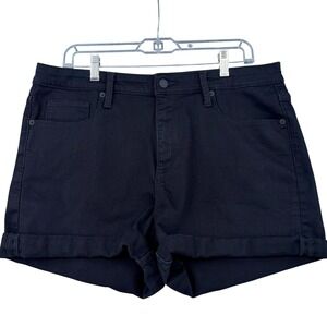 Universal Thread Women's Black High Rise Midi Denim Shorts Size 16/33